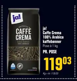 Otto Duborg Ja! Caffe Crema 100% Arabica kaffebønner tilbud