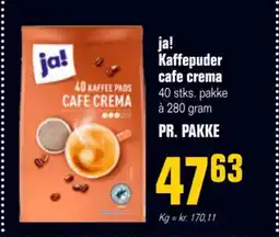 Otto Duborg Ja! Kaffepuder cafe crema tilbud
