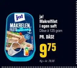 Otto Duborg Ja! Makrelfilet i egen saft tilbud