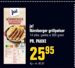 Otto Duborg Ja! Nürnberger grillpølser tilbud