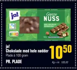 Otto Duborg Ja! Chokolade med hele nødder tilbud