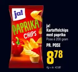 Otto Duborg Ja! Kartoffelchips med paprika tilbud