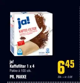Otto Duborg Ja! Kaffefilter 1 x 4 tilbud