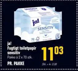 Otto Duborg Ja! Fugtigt toiletpapir sensitiv tilbud