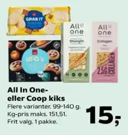 Kvickly All In One- eller Coop kiks tilbud