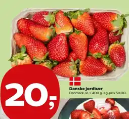 Kvickly Danske jordbær tilbud