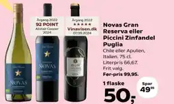 Kvickly Novas Gran Reserva eller Piccini Zinfandel Puglia tilbud