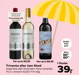 Kvickly Trivento eller Jam Shed tilbud