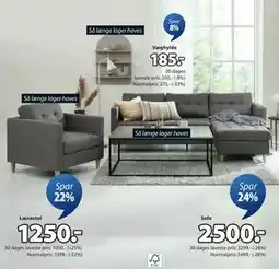 JYSK FALSLEV sofa med chaiselong, DKK 2500 tilbud