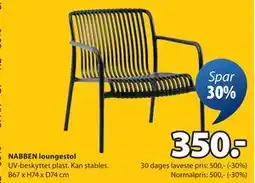 JYSK NABBEN loungestol, DKK 350 tilbud