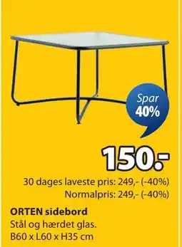 JYSK ORTEN sidebord, DKK 150 tilbud