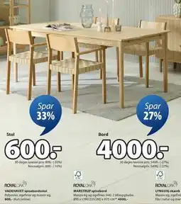 JYSK MARSTRUP spisebord, DKK 4000 tilbud