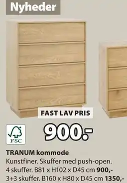 JYSK TRANUM kommode, DKK 900 tilbud