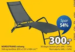 JYSK NORDSTRAND solseng, DKK 300 tilbud