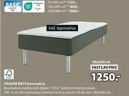 JYSK SKAUPA BB15 boxmadras, DKK 1250 tilbud
