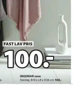 JYSK INGEMAR vase, DKK 100 tilbud