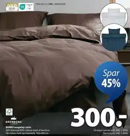 JYSK BARBO sengetøj i satin tilbud