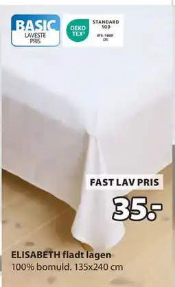 JYSK ELISABETH fladt lagen, DKK 35 tilbud