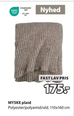 JYSK MYSKE plaid, DKK 175 tilbud