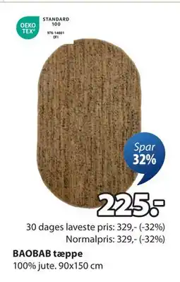 JYSK BAOBAB tæppe, DKK 225 tilbud