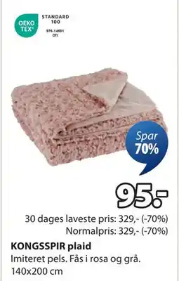 JYSK KONGSSPIR plaid, DKK 95 tilbud