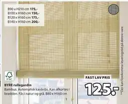 JYSK BYRE rullegardin tilbud