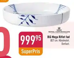 Imerco Blå Mega Riflet fad, DKK 999.95 tilbud