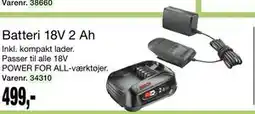 Harald Nyborg Batteri 18V 2 Ah, DKK 499 tilbud