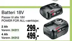 Harald Nyborg Batteri 18V tilbud