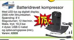 Harald Nyborg Batteridrevet kompressor, DKK 175 tilbud