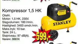 Harald Nyborg Kompressor 1,5 HK, DKK 599 tilbud