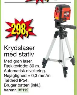 Harald Nyborg Krydslaser med stativ, DKK 298 tilbud