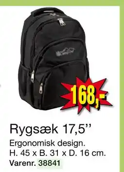 Harald Nyborg Rygsæk 17,5’’, DKK 168 tilbud