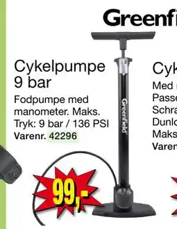 Harald Nyborg Cykelpumpe 9 bar, DKK 99 tilbud