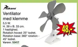Harald Nyborg Ventilator med klemme, DKK 48 tilbud