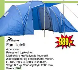 Harald Nyborg Familietelt, DKK 989 tilbud