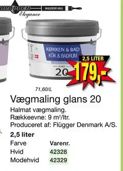 Harald Nyborg Vægmaling glans 20, DKK 179 tilbud