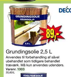 Harald Nyborg Grundingsolie 2,5 L, DKK 89 tilbud