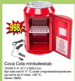 Harald Nyborg Coca Cola minikøleskab, DKK 998 tilbud