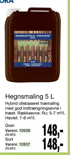 Harald Nyborg Hegnsmaling 5 L, DKK 148 tilbud