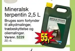 Harald Nyborg Mineralsk terpentin 2,5 L, DKK 55 tilbud