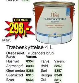 Harald Nyborg Træbeskyttelse 4 L, DKK 298 tilbud