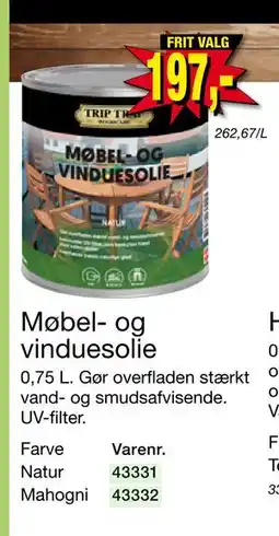 Harald Nyborg Møbel- og vinduesolie, DKK 197 tilbud