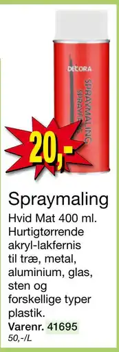 Harald Nyborg Spraymaling, DKK 20 tilbud