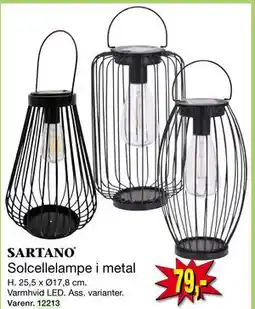 Harald Nyborg Solcellelampe i metal, DKK 79 tilbud