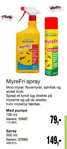 Harald Nyborg MyreFri spray tilbud