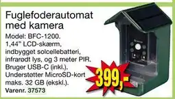 Harald Nyborg Fuglefoderautomat med kamera, DKK 399 tilbud