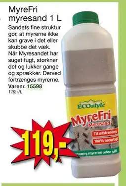 Harald Nyborg MyreFri myresand 1 L, DKK 119 tilbud