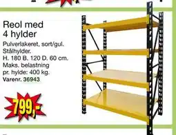 Harald Nyborg Reol med 4 hylder, DKK 799 tilbud