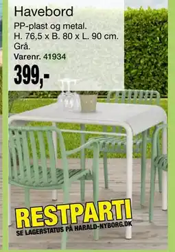 Harald Nyborg Havebord, DKK 399 tilbud